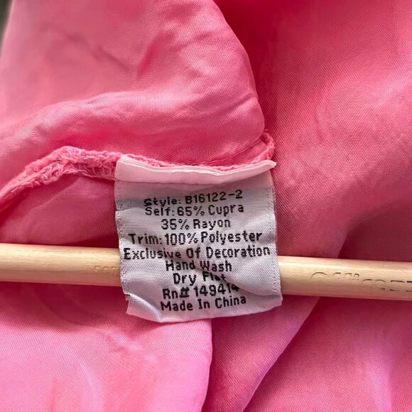 NWOT Johnny Was Butterfly Floral Embroidered Tunic Shirt Blouse Pink Size XL - Picture 10 of 13